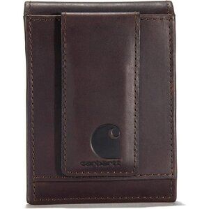 Carhartt Men's Imported Brown Durable Oil Tan 100% Leather Wallets